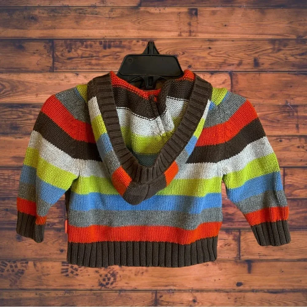 5 for $25🔥Baby Size‎ 6 Month Striped Genuine Baby by Oshkosh Hooded Sweater